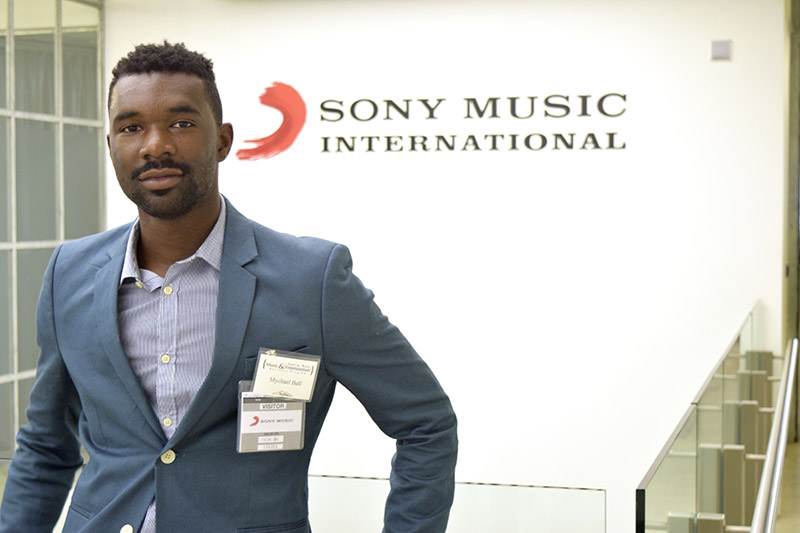 MEBUS alumni Mychael Ball at Sony Music International offices in London.